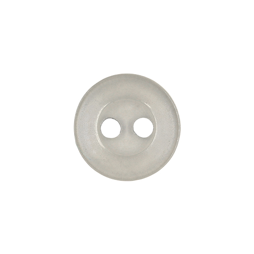 22348 Sullivans 9mm Round Plastic Button With Two Holes - Grey - 252 In A Tube