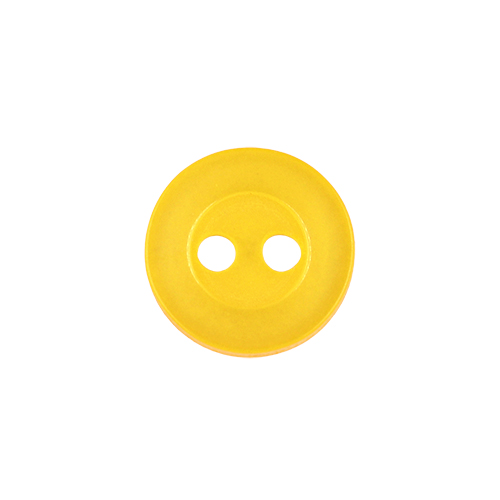 22351 Sullivans 9mm Round Plastic Button With Two Holes - Lemon - Bag Of 100