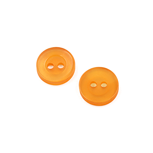 22352 Sullivans 9mm Round Plastic Button With Two Holes - Gold - 252 In A Tube