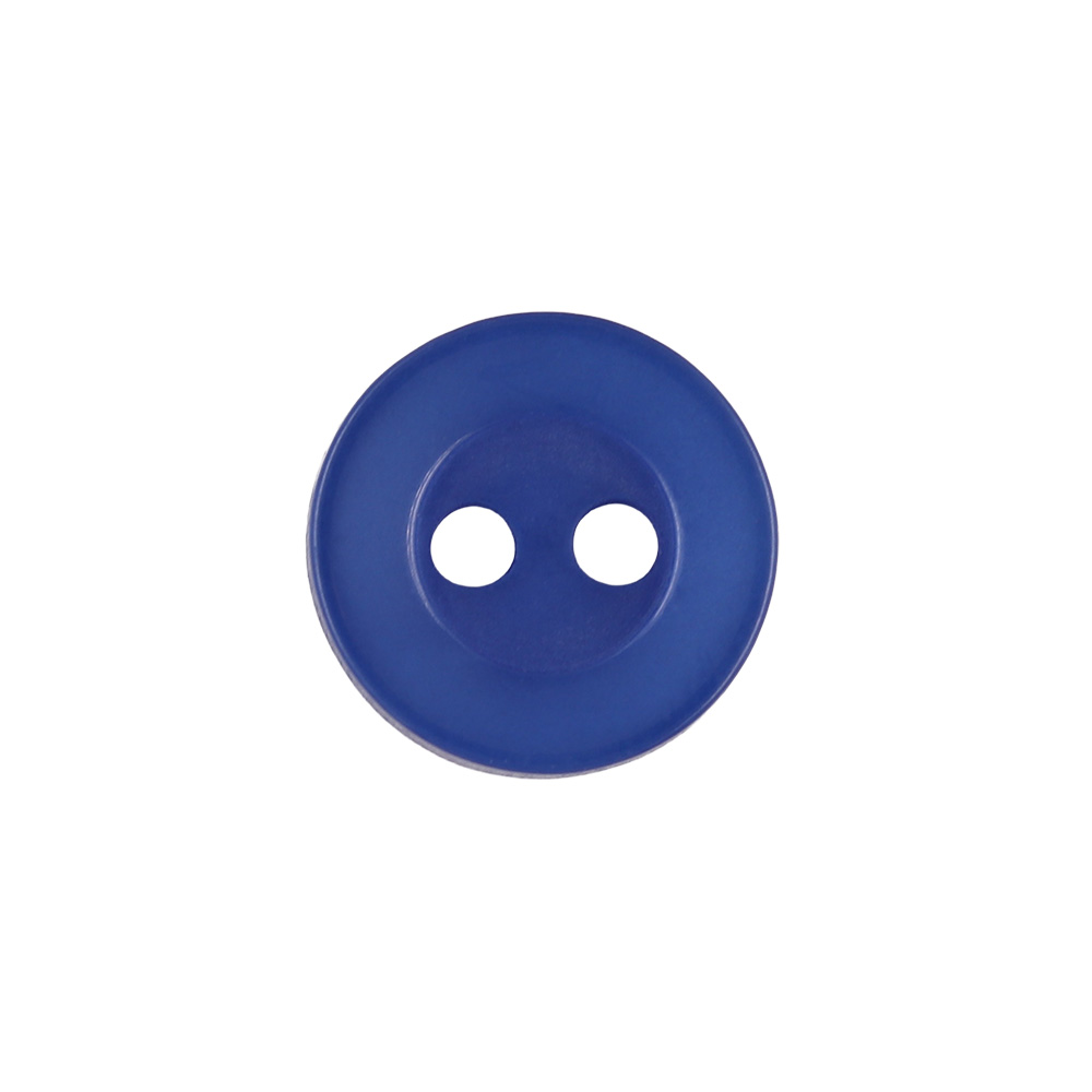 22356 Sullivans 9mm Round Plastic Button With Two Holes - Royal - 252 In A Tube