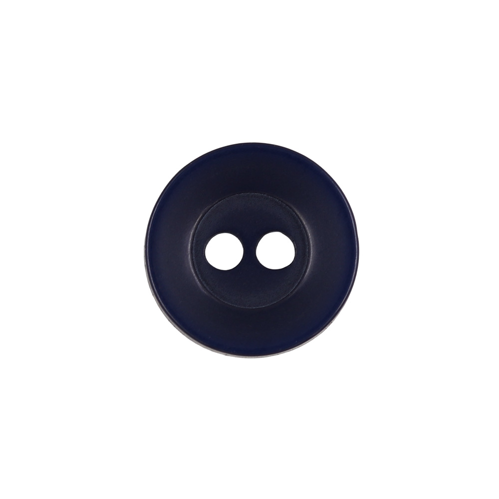 22358 Sullivans 9mm Round Plastic Button With Two Holes - Navy - 252 In A Tube