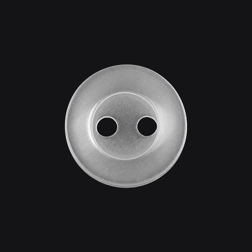 22370 Sullivans 12mm Round Plastic Button 2 Hole - White - 216 In A Tube