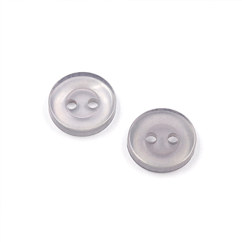 22374 Sullivans 12mm Round Plastic Button 2 Hole - Grey - 216 In A Tube