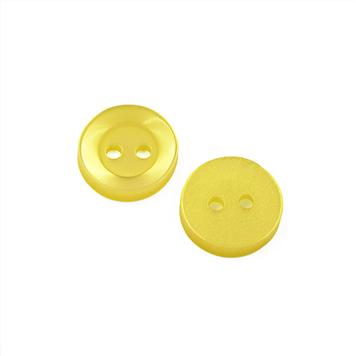 22376 Sullivans 12mm Round Plastic Button 2 Hole - Lemon - 216 In A Tube