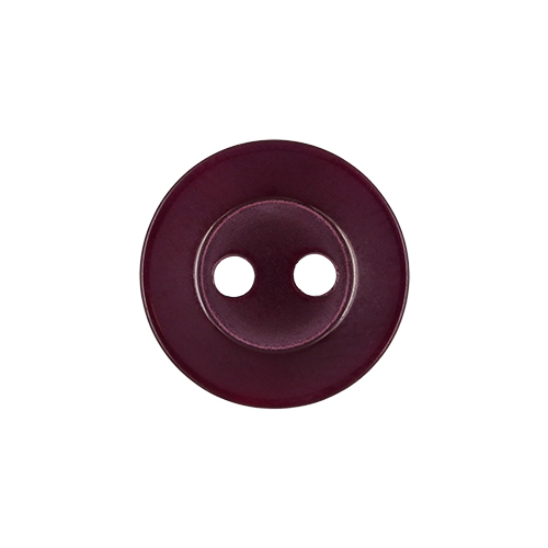 22386 Sullivans 12mm Round Plastic Button 2 Hole - Burgundy - 216 In A Tube
