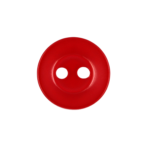 22388 Sullivans 12mm Round Plastic Button 2 Hole - Red - 216 In A Tube