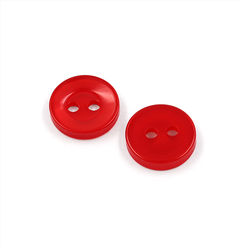 22388 Sullivans 12mm Round Plastic Button 2 Hole - Red - 216 In A Tube