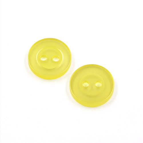 22403 Sullivans 14mm Round Plastic Button 2 Hole - Lemon - Bag Of 100