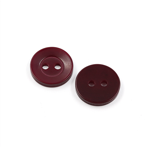 22412 Sullivans 14mm Round Plastic Button 2 Hole - Burgundy - 189 In A Tube
