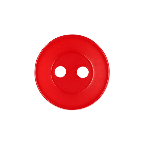 22414 Sullivans 14mm Round Plastic Button 2 Hole - Red - 189 In A Tube