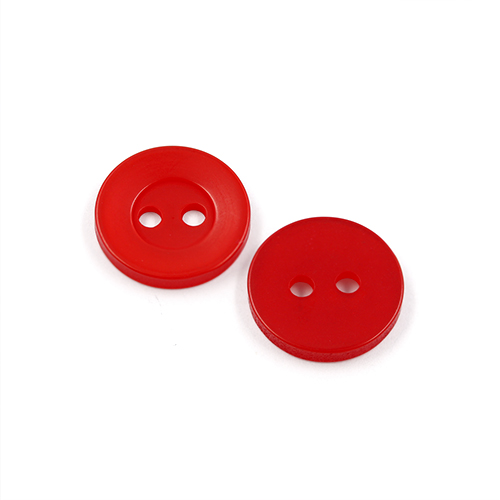 22414 Sullivans 14mm Round Plastic Button 2 Hole - Red - 189 In A Tube