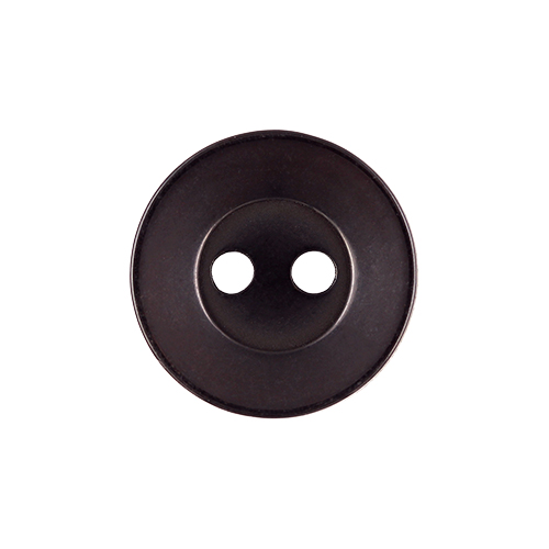 22418 Sullivans 14mm Round Plastic Button 2 Hole - Brown - 189 In A Tube