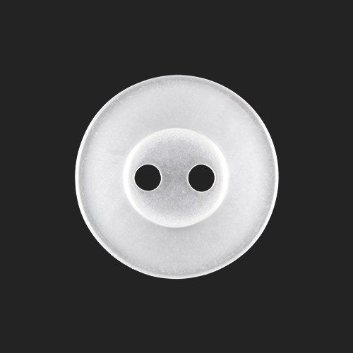 22422 Sullivans 17mm Round Plastic Button 2 Hole - White - 151 In A Tube