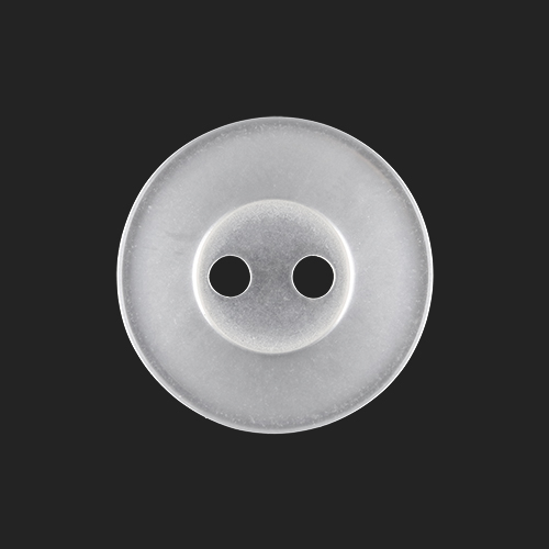 22423 Sullivans 17mm Round Plastic Button 2 Hole - White - Bag Of 100