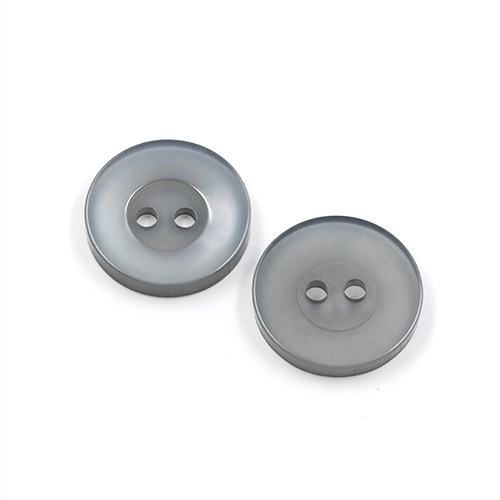 22427 Sullivans 17mm Round Plastic Button 2 Hole - Grey - Bag Of 100