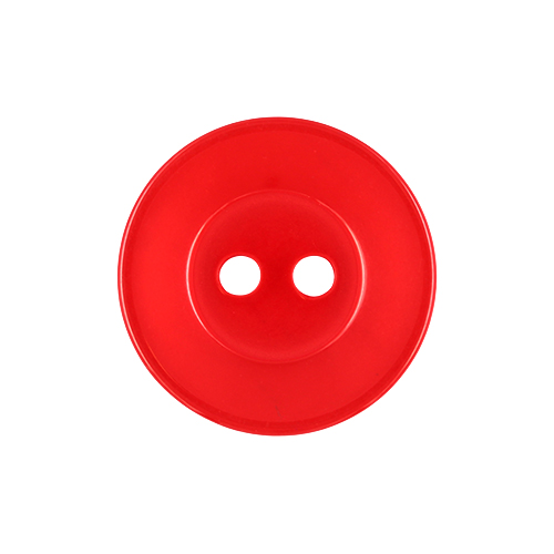 22440 Sullivans 17mm Round Plastic Button 2 Hole - Red - 151 In A Tube