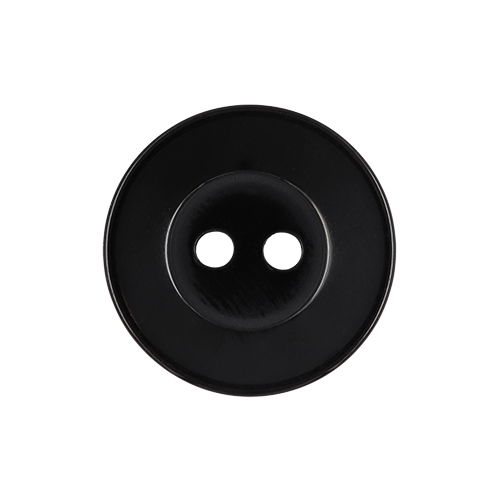 22446 Sullivans 17mm Round Plastic Button 2 Hole - Black - 151 In A Tube