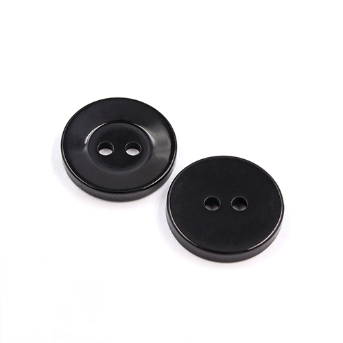 22447 Sullivans 17mm Round Plastic Button 2 Hole - Black - Bag Of 100