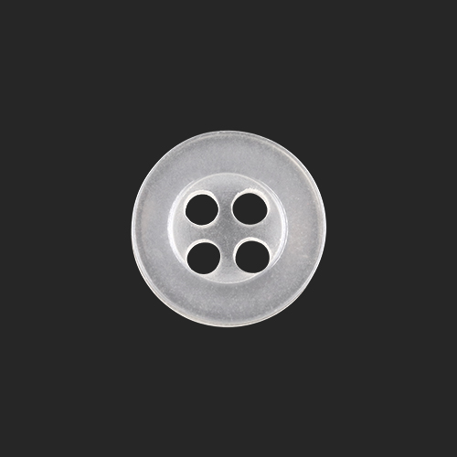 22449 Sullivans 9mm Round Plastic Button 4 Hole - White - Bag Of 100