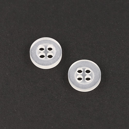 22449 Sullivans 9mm Round Plastic Button 4 Hole - White - Bag Of 100
