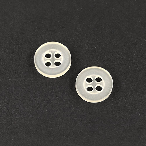 22450 Sullivans 9mm Round Plastic Button 4 Hole - Cream - 252 In A Tube