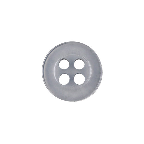 22453 Sullivans 9mm Round Plastic Button 4 Hole - Grey - Bag Of 100