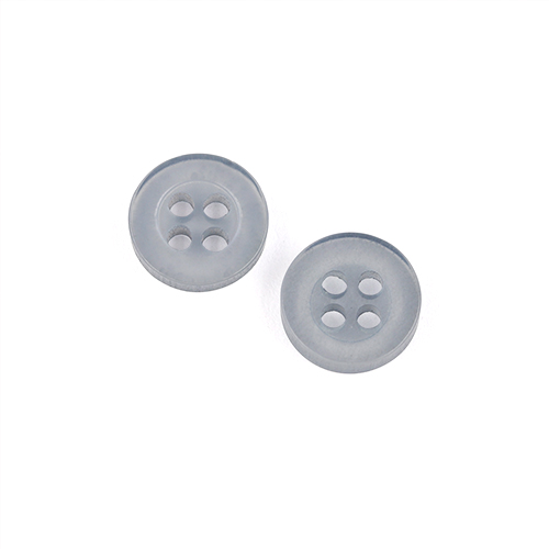 22453 Sullivans 9mm Round Plastic Button 4 Hole - Grey - Bag Of 100