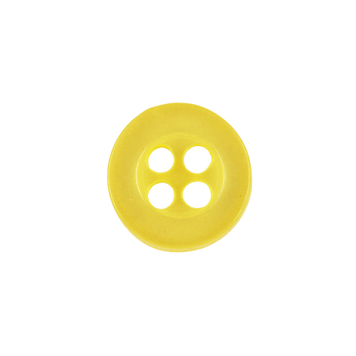 22454 Sullivans 9mm Round Plastic Button 4 Hole - Lemon - 252 In A Tube