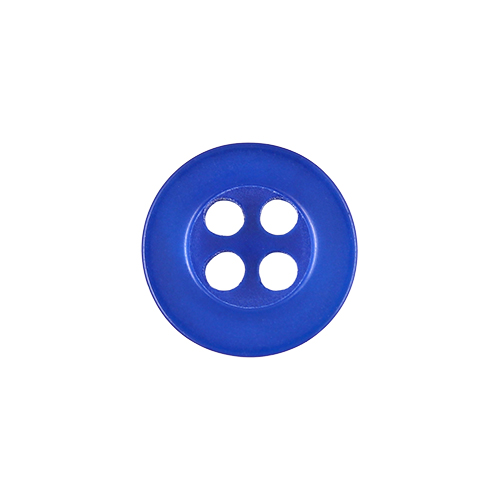 22461 Sullivans 9mm Round Plastic Button 4 Hole - Royal - Bag Of 100