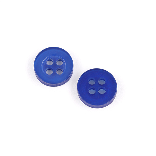 22461 Sullivans 9mm Round Plastic Button 4 Hole - Royal - Bag Of 100