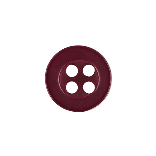 22465 Sullivans 9mm Round Plastic Button 4 Hole - Burgundy - Bag Of 100
