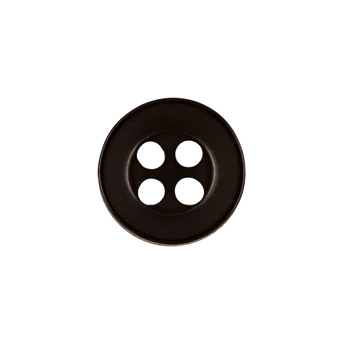 22471 Sullivans 9mm Round Plastic Button 4 Hole - Brown - Bag Of 100