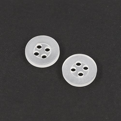 22474 Sullivans 12mm Round Plastic Button 4 Hole - White - 216 In A Tube