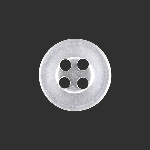 22475 Sullivans 12mm Round Plastic Button 4 Hole - White - Bag Of 100