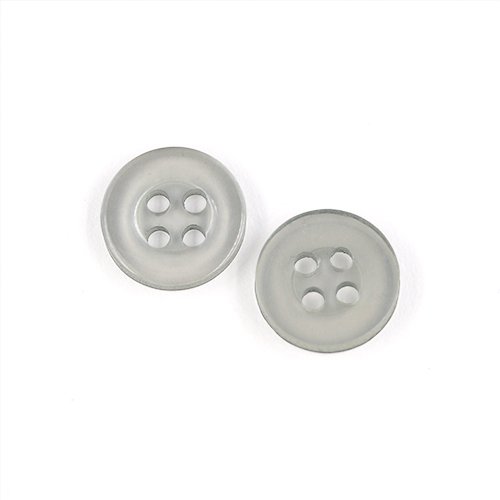 22479 Sullivans 12mm Round Plastic Button 4 Hole - Grey - Bag Of 100