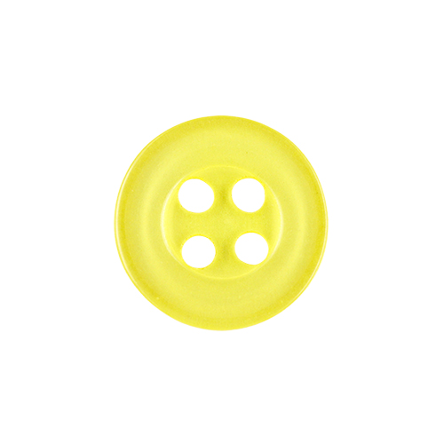 22480 Sullivans 12mm Round Plastic Button 4 Hole - Lemon - 216 In A Tube