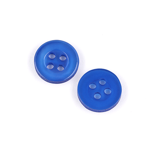 22487 Sullivans 12mm Round Plastic Button 4 Hole - Royal - Bag Of 100