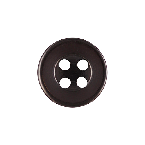 22497 Sullivans 12mm Round Plastic Button 4 Hole - Brown - Bag Of 100
