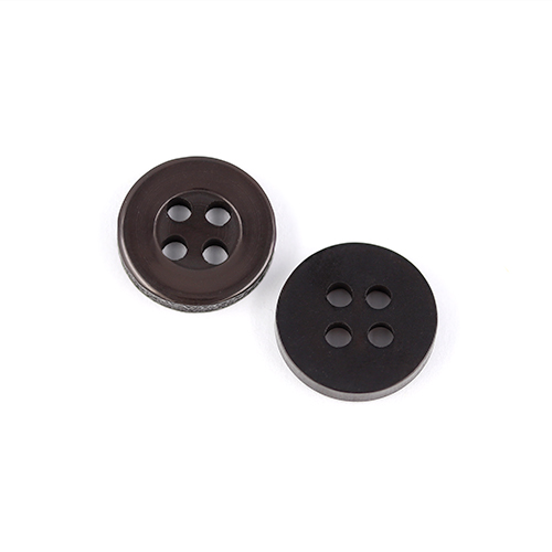 22497 Sullivans 12mm Round Plastic Button 4 Hole - Brown - Bag Of 100