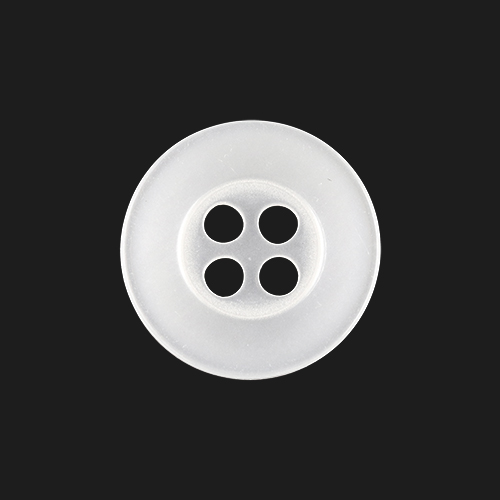 22501 Sullivans 14mm Round Plastic Button 4 Hole - White - Bag Of 100