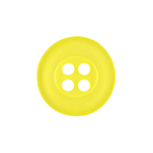 22507 Sullivans 14mm Round Plastic Button 4 Hole - Lemon - Bag Of 100