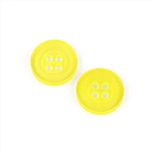 22507 Sullivans 14mm Round Plastic Button 4 Hole - Lemon - Bag Of 100