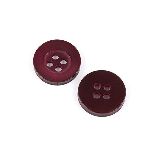 22517 Sullivans 14mm Round Plastic Button 4 Hole - Burgundy - Bag Of 100