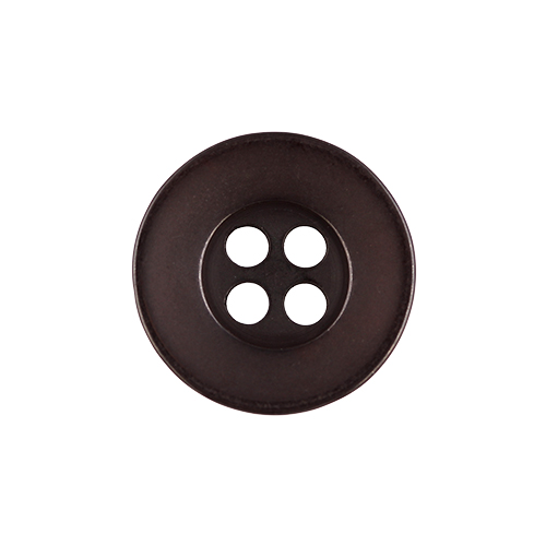 22523 Sullivans 14mm Round Plastic Button 4 Hole - Brown - Bag Of 100