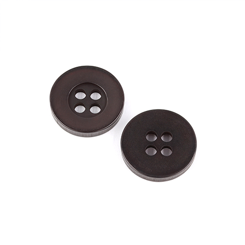 22523 Sullivans 14mm Round Plastic Button 4 Hole - Brown - Bag Of 100