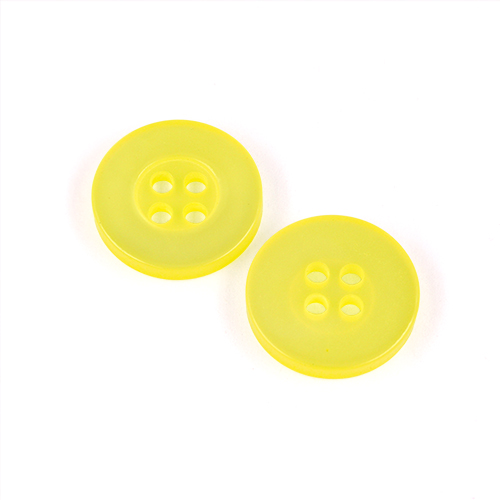 22533 Sullivans 17mm Round Plastic Button 4 Hole - Lemon - Bag Of 100
