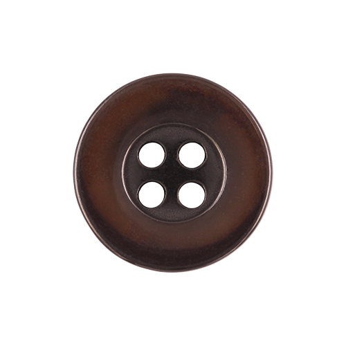22549 Sullivans 17mm Round Plastic Button 4 Hole - Brown - Bag Of 100