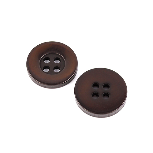 22549 Sullivans 17mm Round Plastic Button 4 Hole - Brown - Bag Of 100