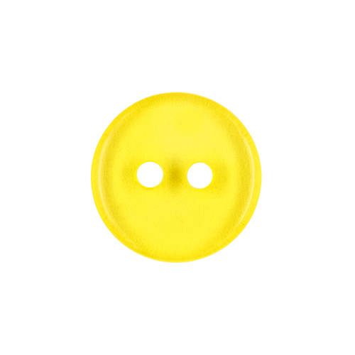 22558 Sullivans 12mm Round Clear Plastic Button 2 Hole - Lemon - 218 In A Tube