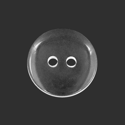 22571 Sullivans 16mm Round Clear Plastic Button 2 Hole - Clear - Bag Of 100